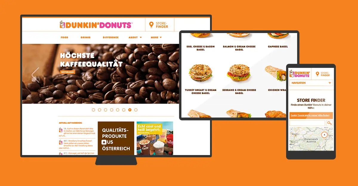 Design Pesendorfer: Dunkin’ Donuts Österreich Website & Art Direction